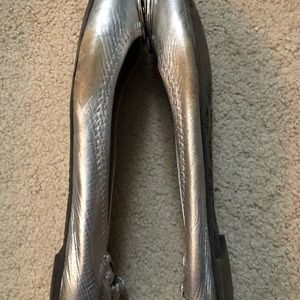 Tory Burch Silver Ballet Flats